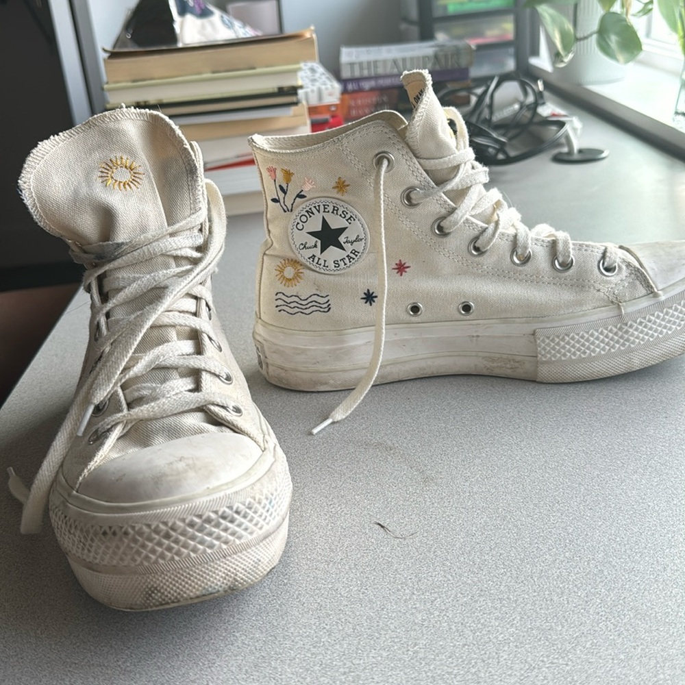 Embroidered converse